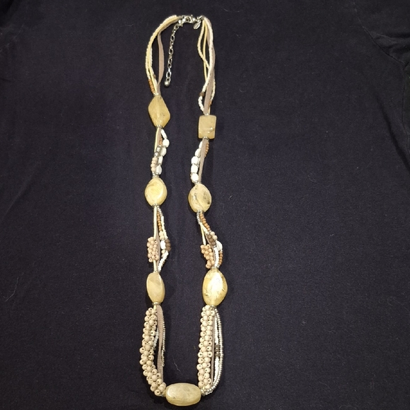 Chico's Jewelry - Chico's Gold and Cream Multi-Strand Necklace